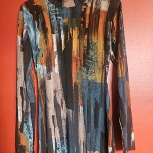 Abstract Print Maxi Dress